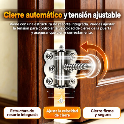 ¡Nunca más te preocupes por las puertas abiertas! Kit de 12 bisagras con cierre automático para mayor comodidad en tu hogar.