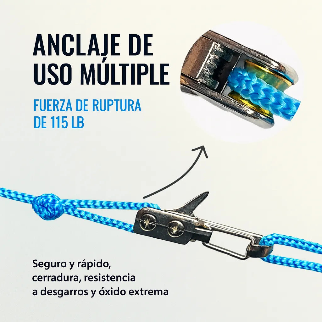 Rope Roller: Sujeción firme, rápida y sin nudos PACK DE 12 UNIDADES