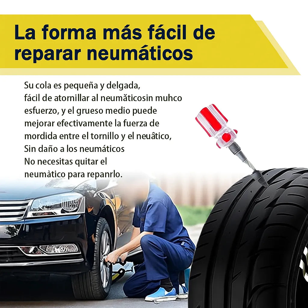 Repara tu neumático en minutos: Kit de reparación de goma (60 UNIDADES POR PAQUETE)