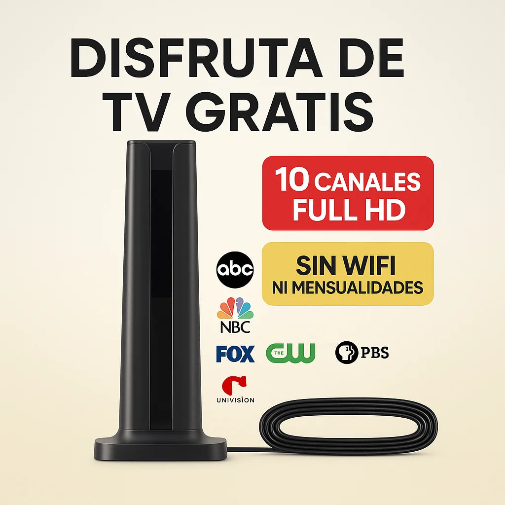 Antena HD-TV GRATIS ❌sin mensualidades NI INTERNET