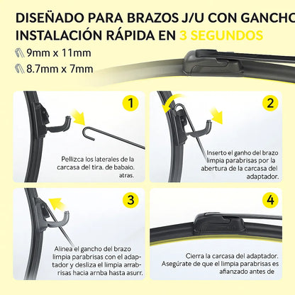 ¡Visibilidad impecable, manejo seguro y sin estrés! Limpiaparabrisas Premium 26 pulgadas