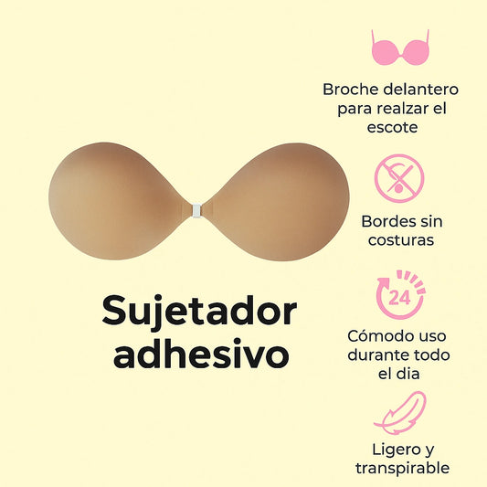Sticky Bra™ – Realza tu escote sin tirantes, sin preocupaciones TALLA ÚNICA