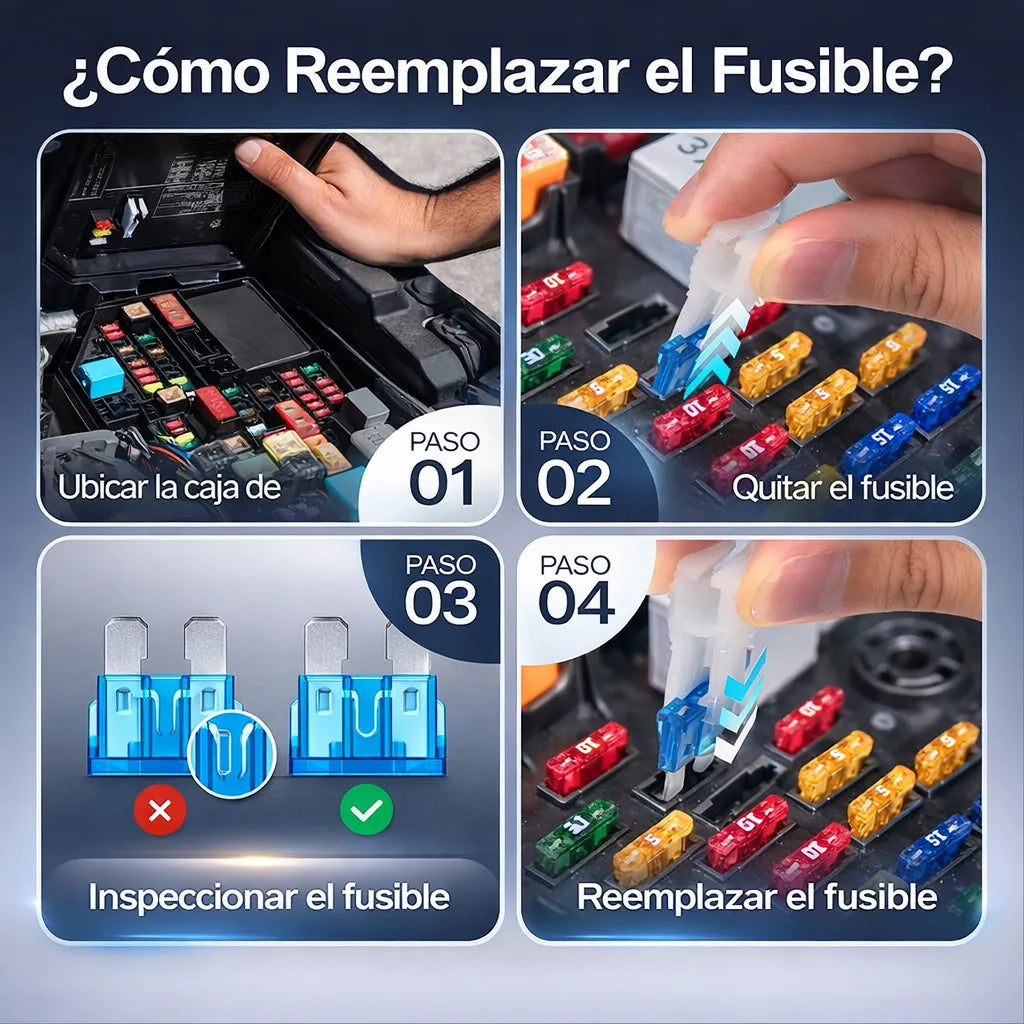Kit de 300 Fusibles + probador Automotrices para Estar Preparado en Cualquier Camino
