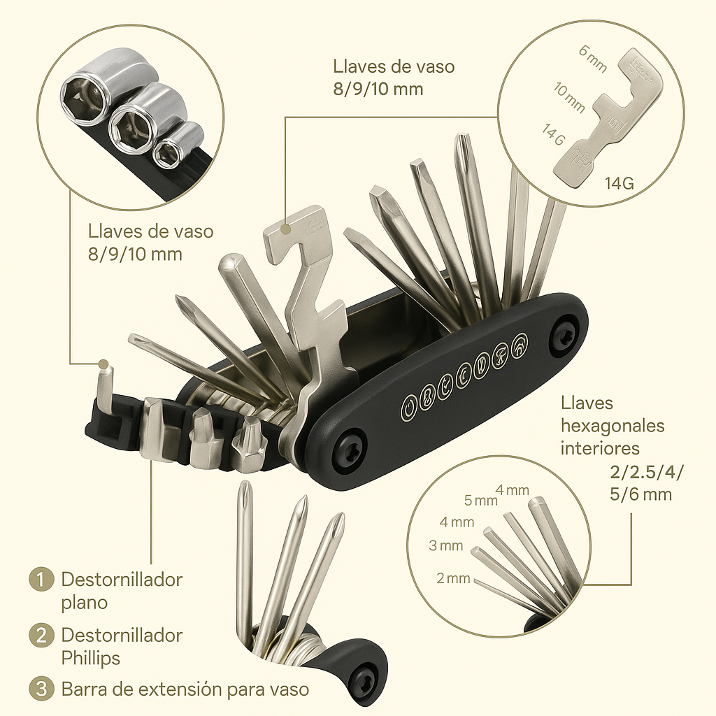 FixForce® Herramienta 16 en 1 Multiusos
