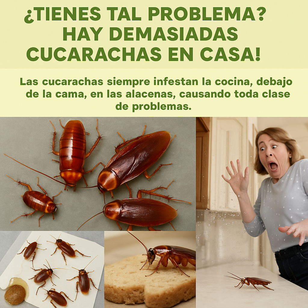 Gel mata de cucarachas (Compre 1 y llévese 1 gratis) 48 piezas
