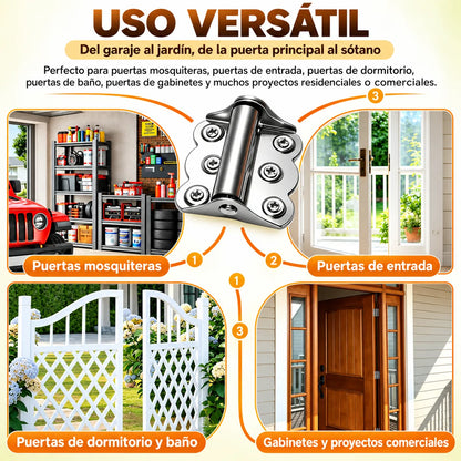 ¡Nunca más te preocupes por las puertas abiertas! Kit de 12 bisagras con cierre automático para mayor comodidad en tu hogar.