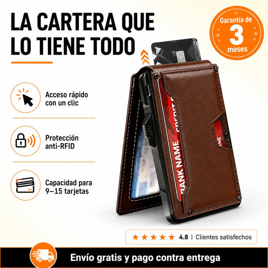 Billetera Minimalista Táctica RUNBOX con Despliegue Rápido & Protección Anti-RFID
