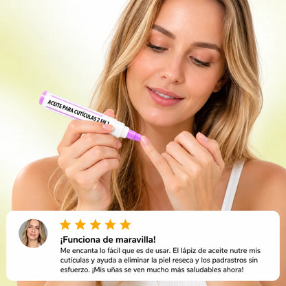 ¡Uñas bonitas y cuidadas en casa!  Kit 2 en 1: suaviza e hidrata tus cutículas para una manicura más bonita.