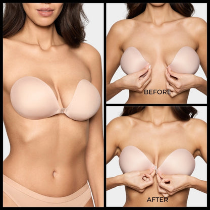 Sticky Bra™ – Realza tu escote sin tirantes, sin preocupaciones TALLA ÚNICA