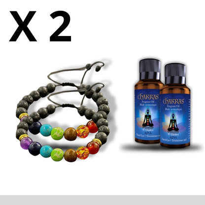 COMBO 2X1 Pulsera 7 Chakras + ACEITE DE ACTIVACION + LIBRO PDF GRATIS